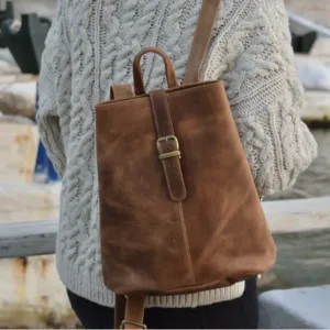 Γυναικείο δερμάτινο σακίδιο πλάτης